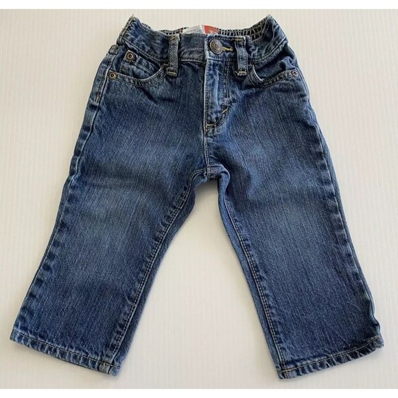 Old Navy Unisex Regular Standard Size 12-18 Month Baby Blue Jean Dark Wash - Picture 1 of 9